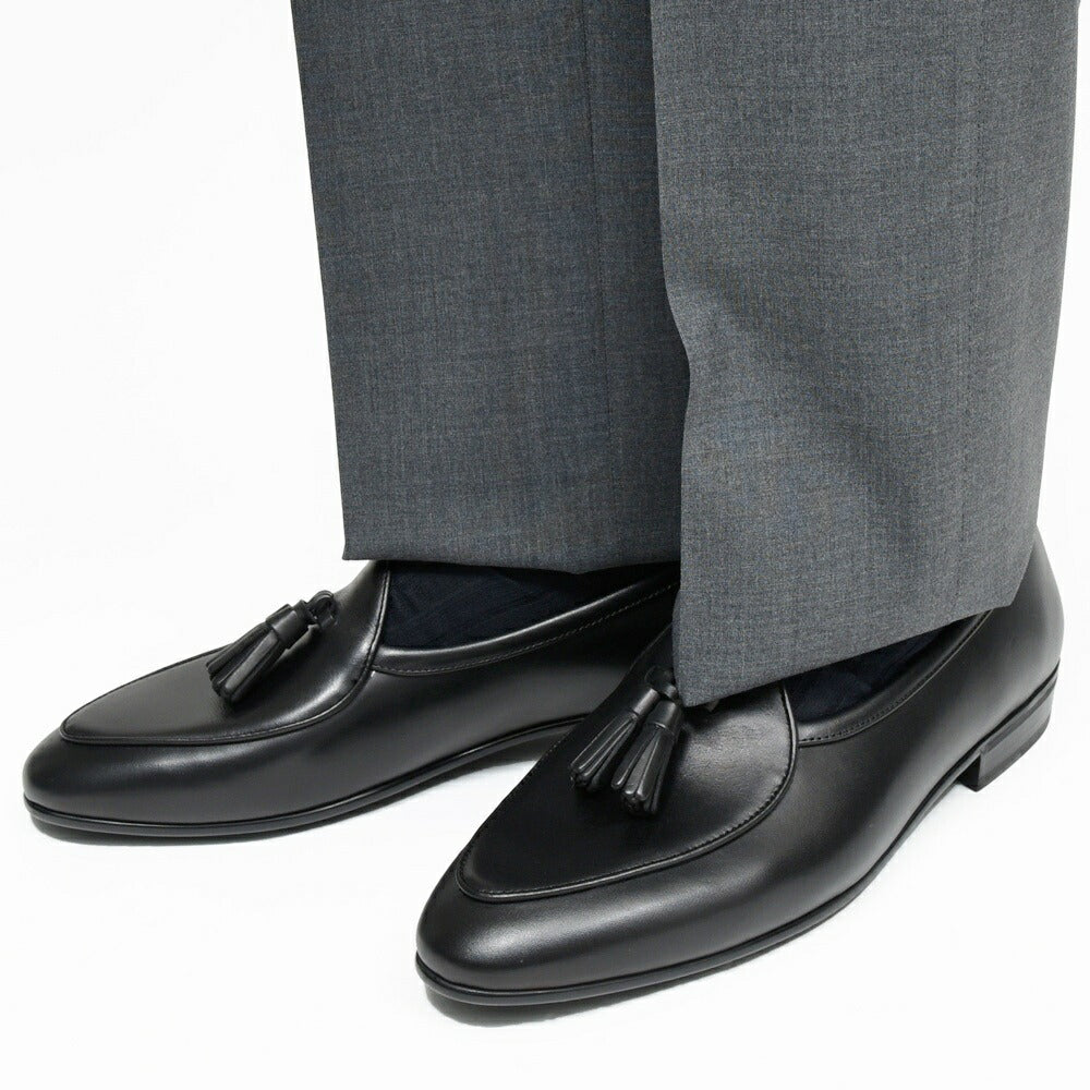 BAUDOIN & LANGE（ボードイン アンド ランジ） カーフレザータッセルローファー SAGAN CLASIC TASSELS（ラバーソール）245-59501 15061001052