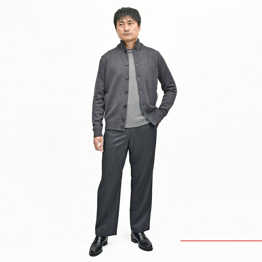 ZANONE（ザノーネ） 5ゲージウールスタンドカラーニットカーディガン CHIOTO/SLIM FIT/810130/ZR229/45602 16052000052