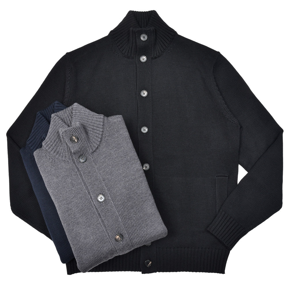 ZANONE（ザノーネ） 5ゲージウールスタンドカラーニットカーディガン CHIOTO/SLIM FIT/810130/ZR229/45602 16052000052
