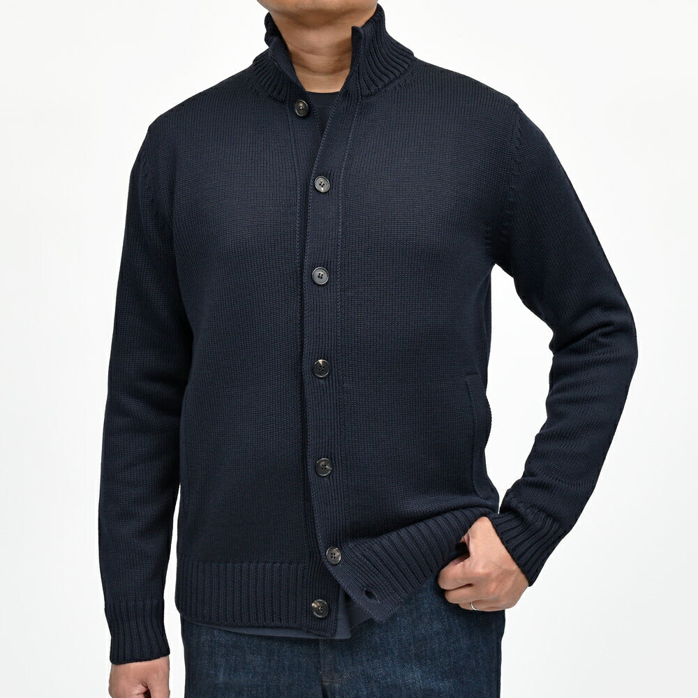ZANONE（ザノーネ） 5ゲージウールスタンドカラーニットカーディガン CHIOTO/SLIM FIT/810130/ZR229/45602 16052000052