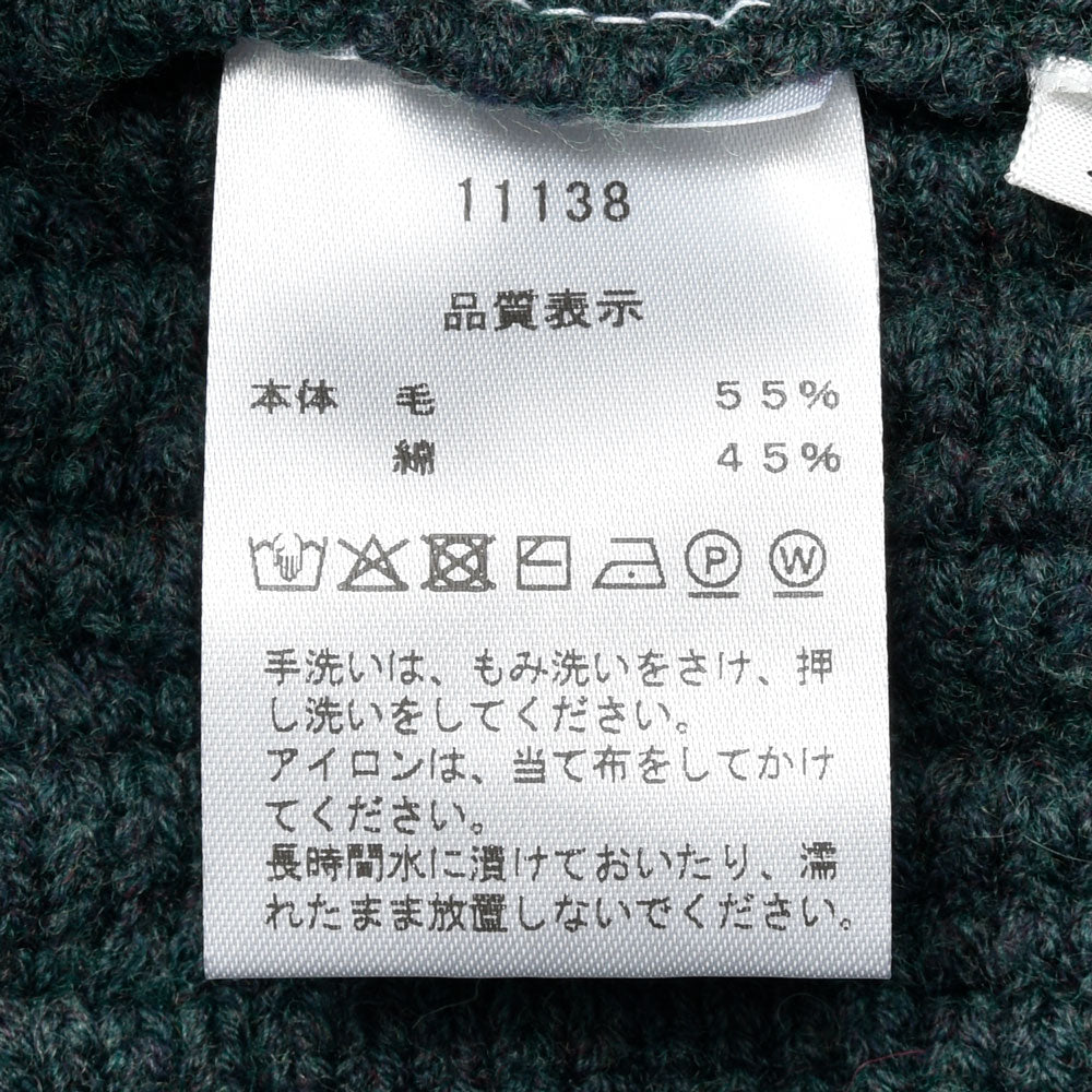 RENCONTRANT（レンコントラント） ウールコットンケーブルクルーネックニット 11138 16052404172