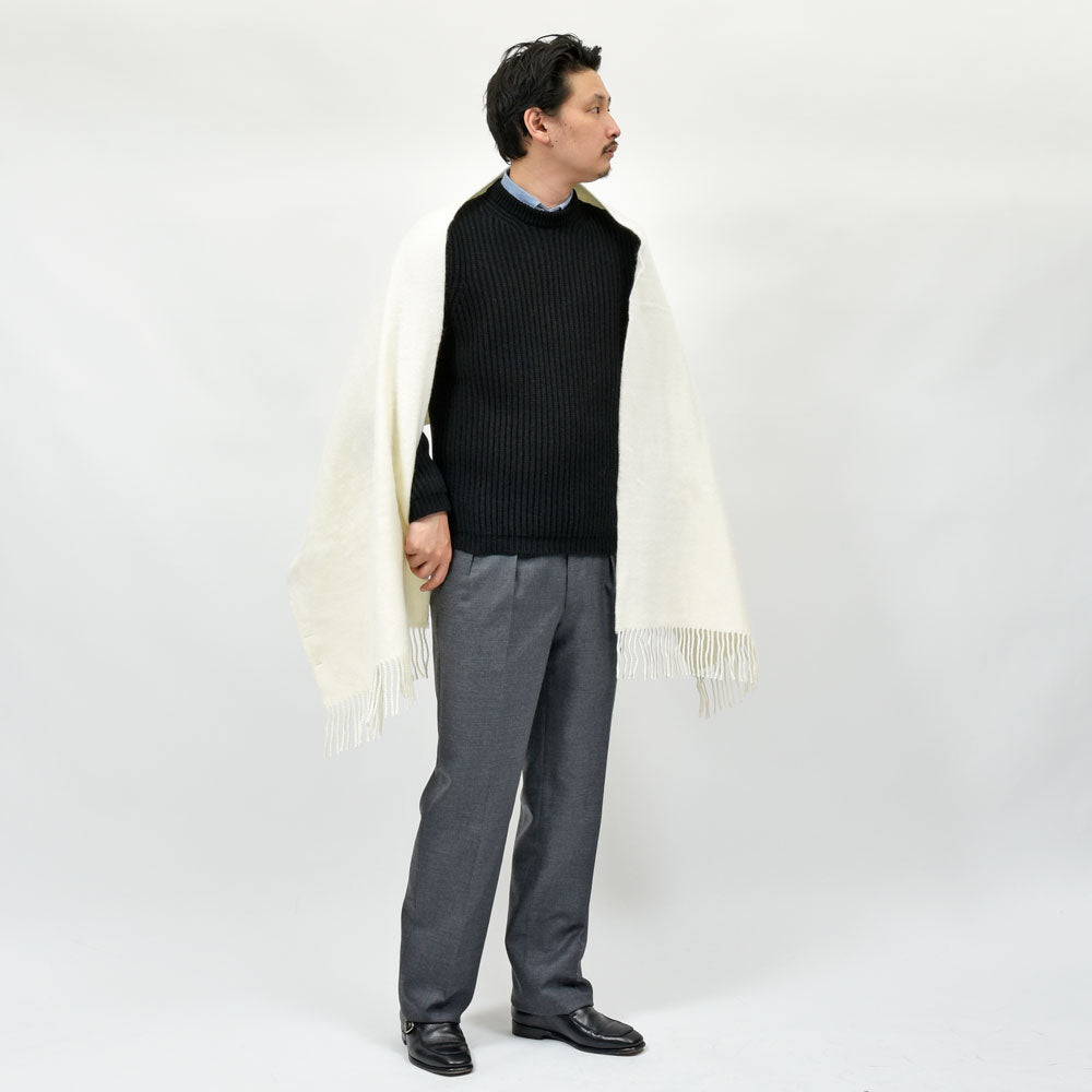 garoh（ガロウ） garoh knit02 ローゲージカシミアフィッシャーマンリブクルーネックニット 16052800161