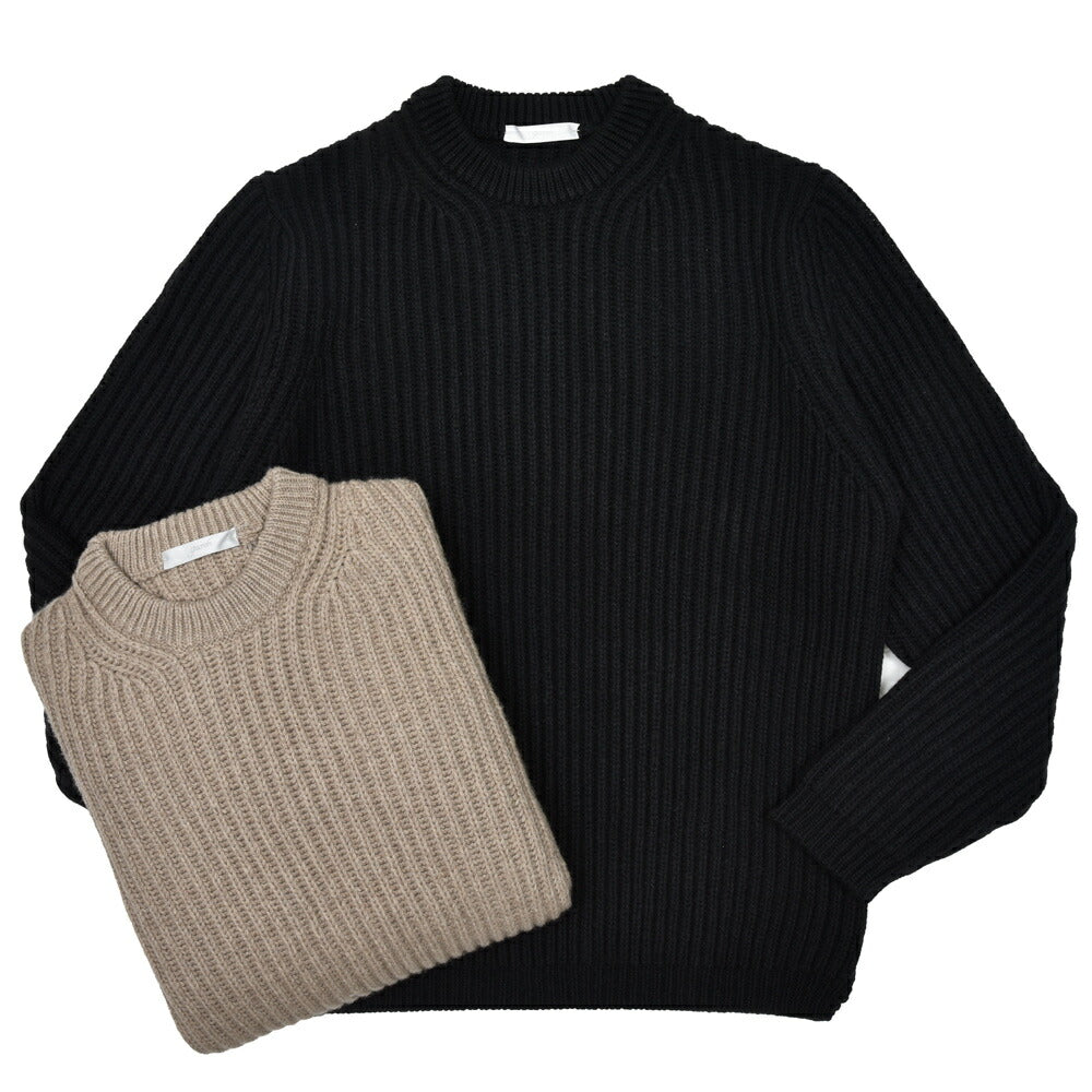 garoh（ガロウ） garoh knit02 ローゲージカシミアフィッシャーマンリブクルーネックニット 16052800161