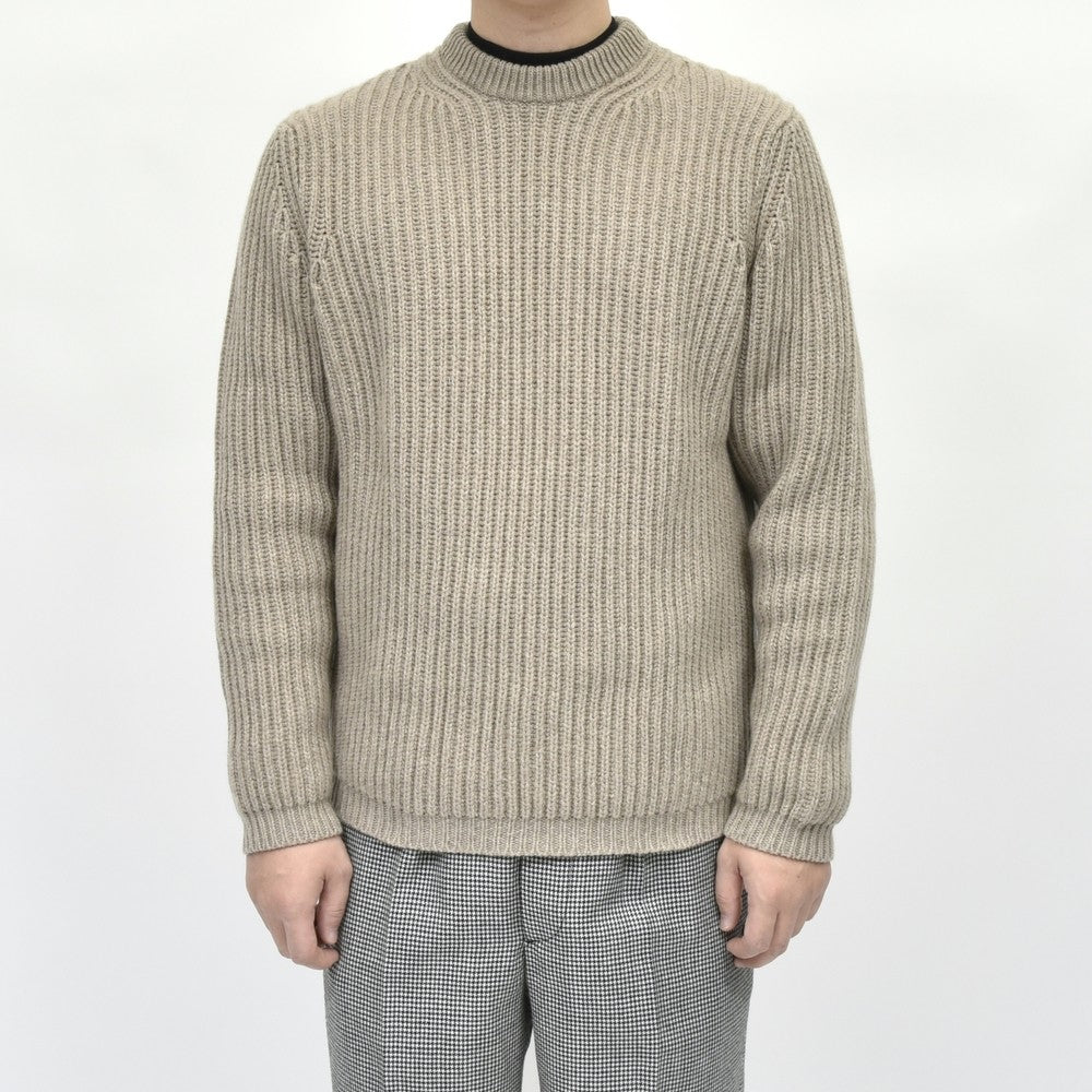 garoh（ガロウ） garoh knit02 ローゲージカシミアフィッシャーマンリブクルーネックニット 16052800161