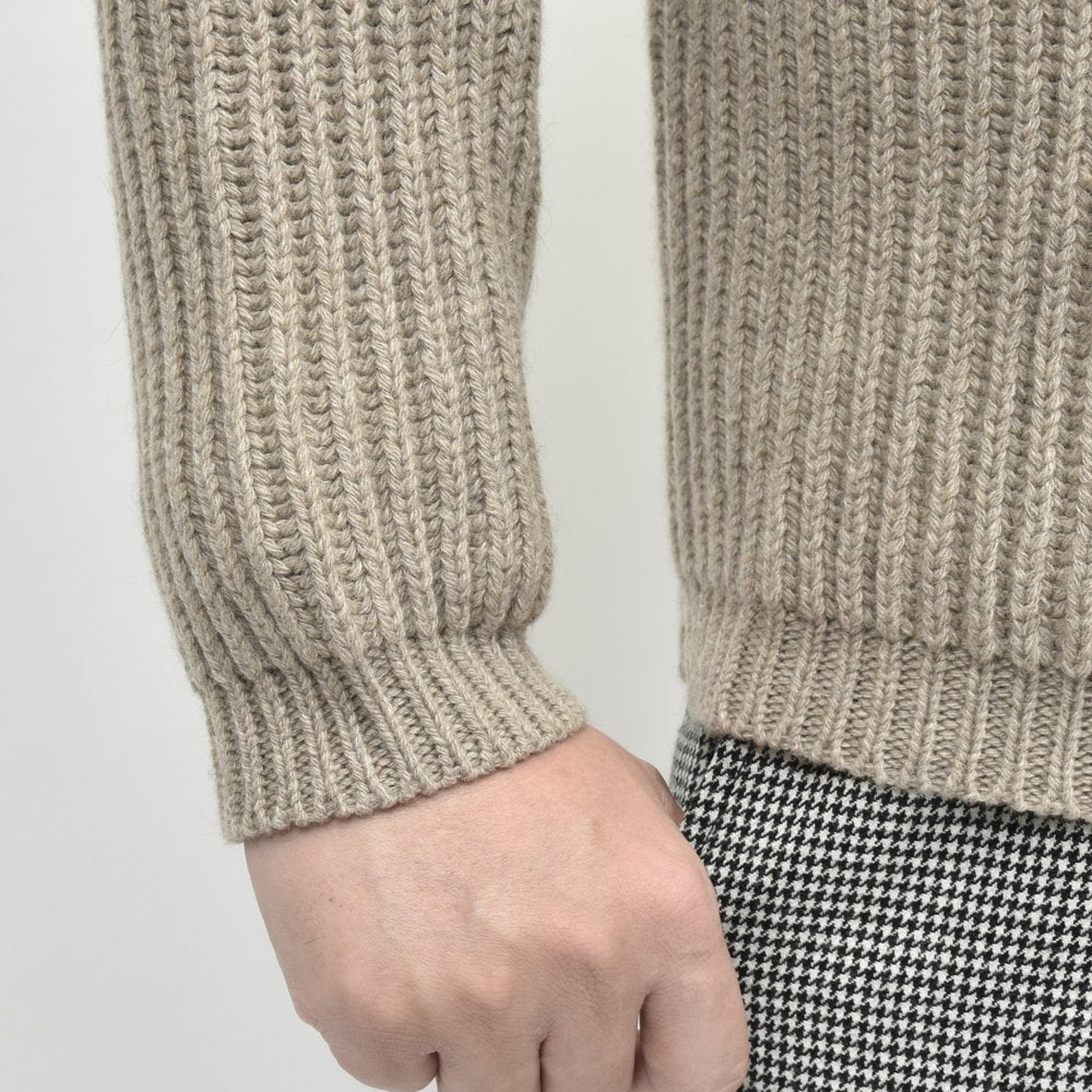 garoh（ガロウ） garoh knit02 ローゲージカシミアフィッシャーマンリブクルーネックニット 16052800161