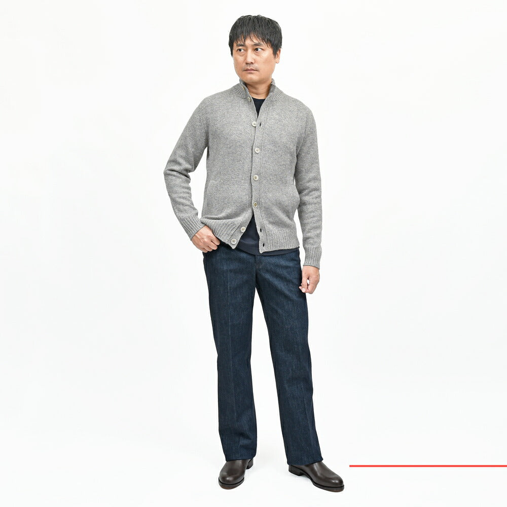 ZANONE（ザノーネ） 5ゲージメランジウールスタンドカラーニットカーディガン CHIOTO/SLIM FIT/810130/ZN233/45601(M) 16056300052