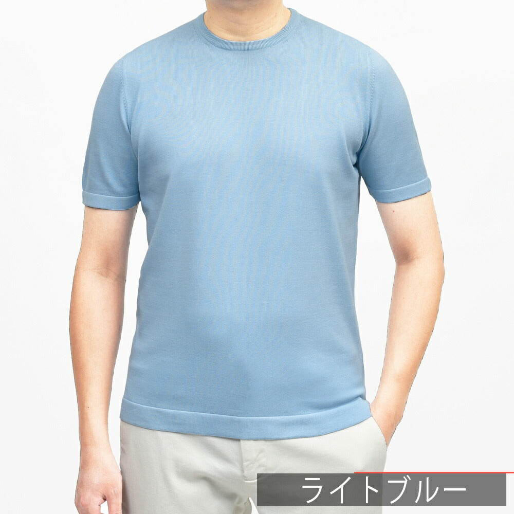 GRAN SASSO（グランサッソ） 12ゲージソフトコットンS/Sクルーネックニット 58138/18120 16061000035