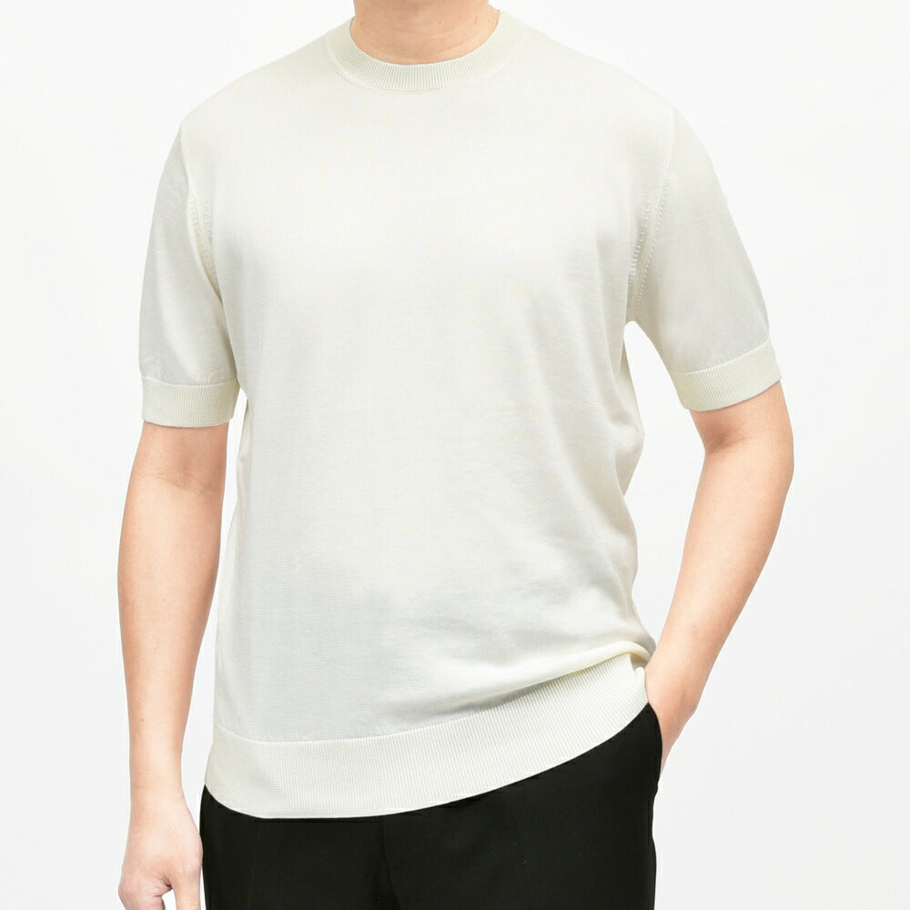 FILIPPO DE LAURENTIIS（フィリッポ デ ローレンティス） 12ゲージコットンS/Sクルーネックニット GC1MC46 16061000109
