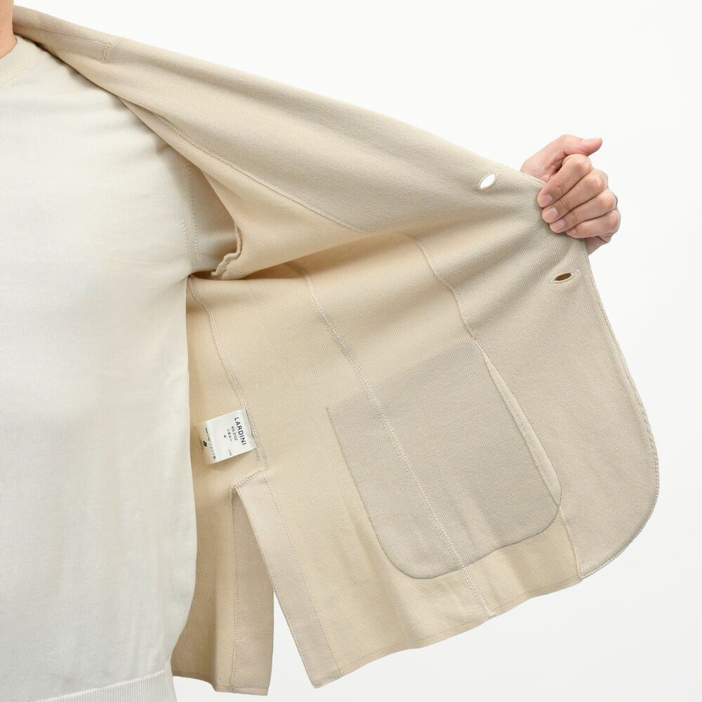 LARDINI（ラルディーニ） コットンミラノリブニットジャケット JCNCJLJM56/CN66003 16061001109