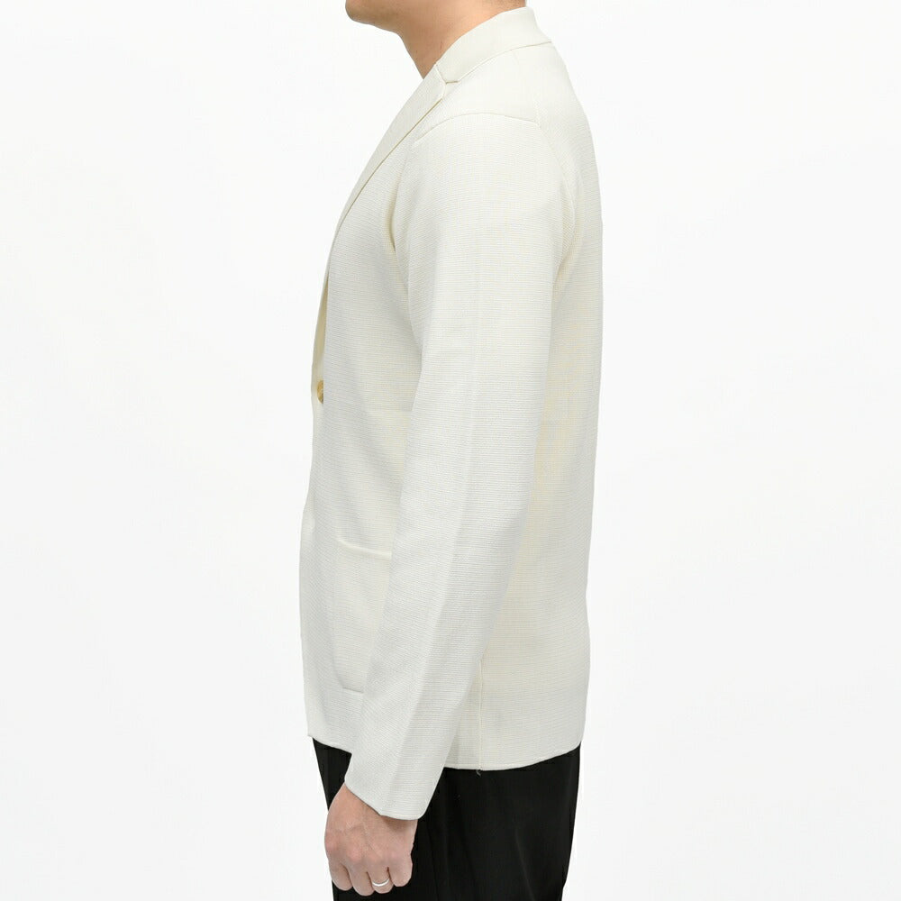 FILIPPO DE LAURENTIIS（フィリッポ デ ローレンティス） クレープコットンミラノリブ2Bニットジャケット RJMLMPT09 16061004109