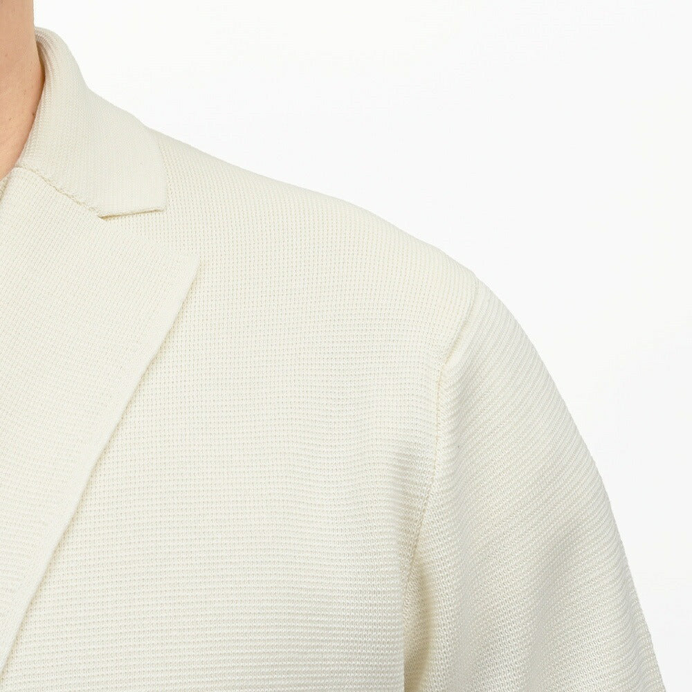 FILIPPO DE LAURENTIIS（フィリッポ デ ローレンティス） クレープコットンミラノリブ2Bニットジャケット RJMLMPT09 16061004109
