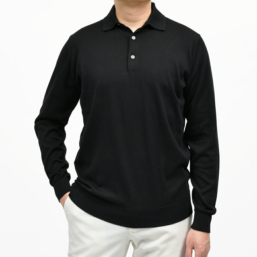 FILIPPO DE LAURENTIIS（フィリッポ デ ローレンティス） 12ゲージコットンL/Sニットポロ PL1ML46 16061006109