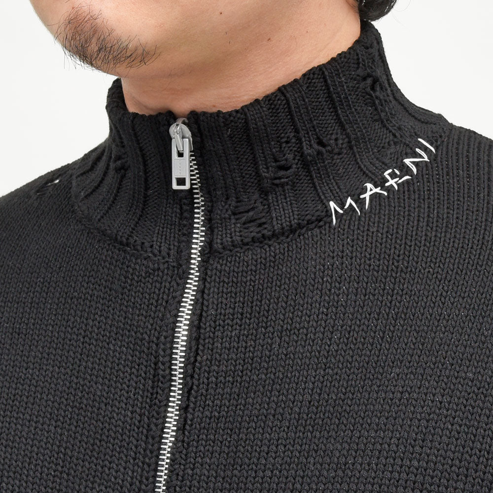 MARNI（マルニ） コットンダメージジップニット CDMG0188A0 UFC652 16061400138