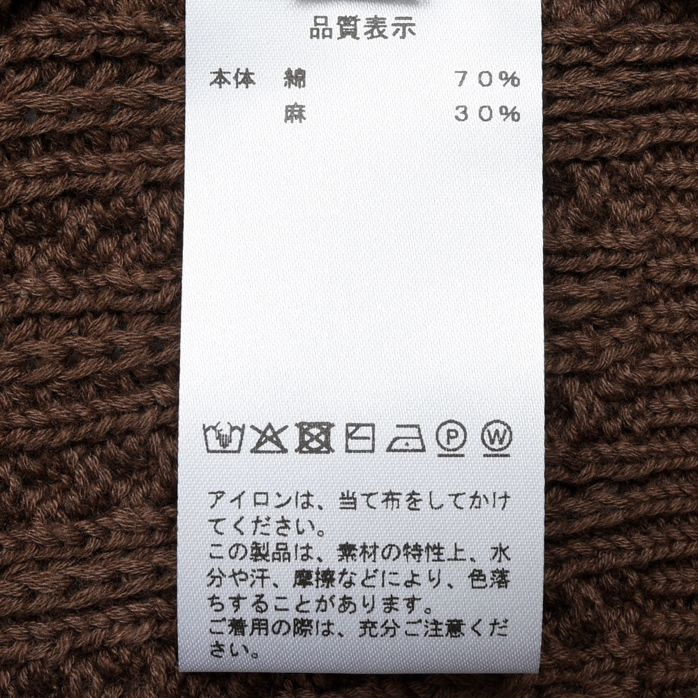 RENCONTRANT（レンコントラント） コットンリネンケーブルS/Sクルーネックニット 10127 16061404172