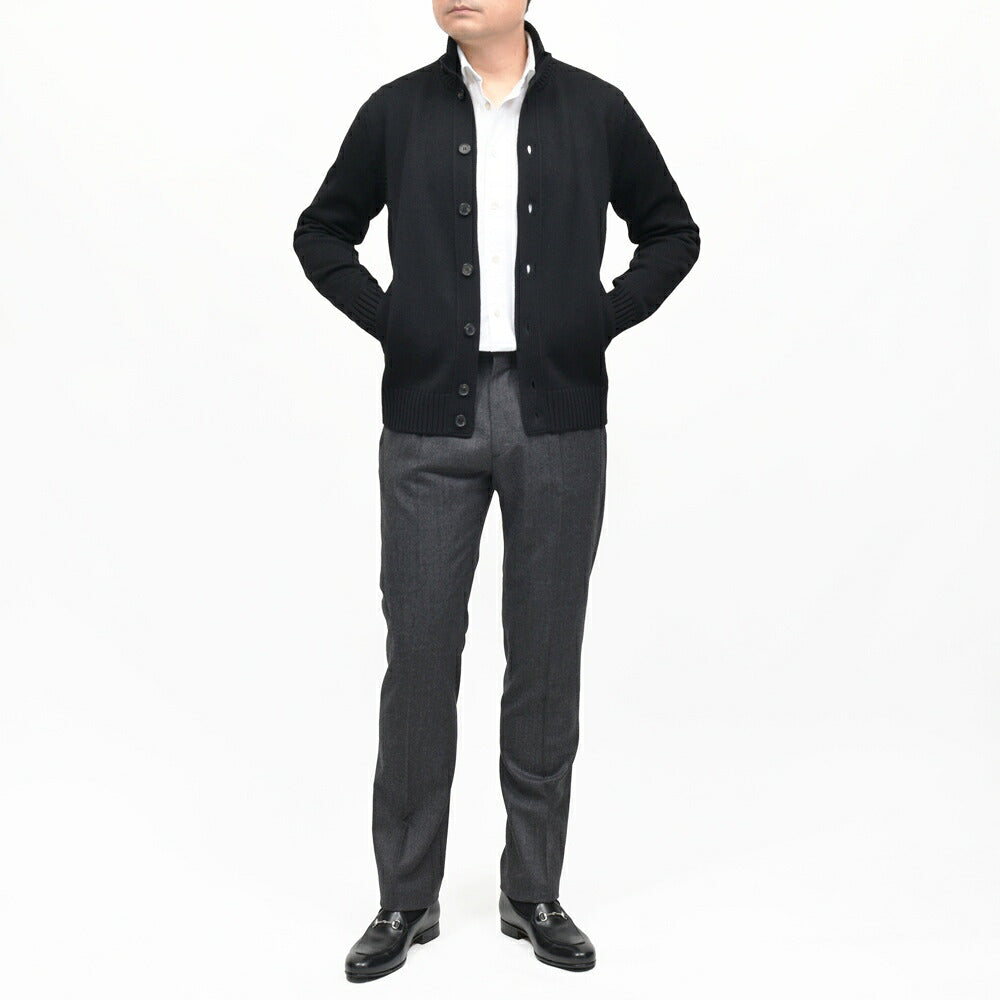 ZANONE（ザノーネ） 5ゲージウールスタンドカラーニットカーディガン CHIOTO/SLIM FIT/810130/ZR229/65802 16062001052