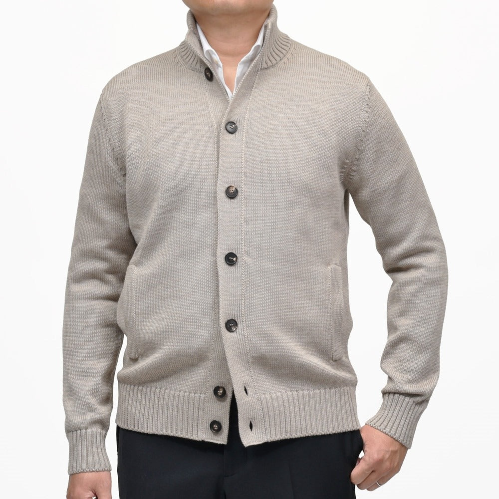 ZANONE（ザノーネ） 5ゲージウールスタンドカラーニットカーディガン CHIOTO/SLIM FIT/810130/ZR229/65802 16062001052
