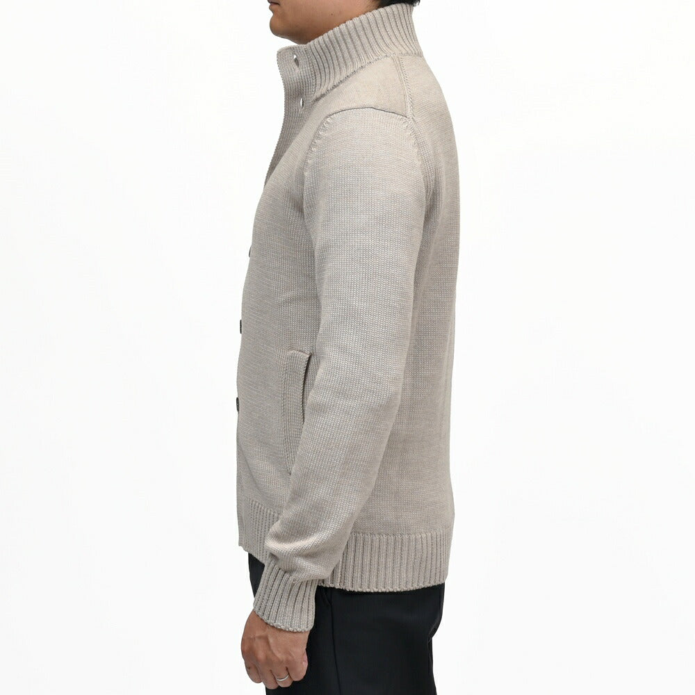 ZANONE（ザノーネ） 5ゲージウールスタンドカラーニットカーディガン CHIOTO/SLIM FIT/810130/ZR229/65802 16062001052