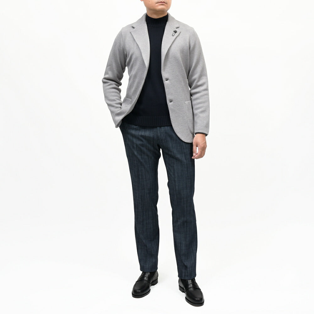 LARDINI（ラルディーニ） ウールミラノリブニットジャケット CNCJLJM56/CN65000 16062004109