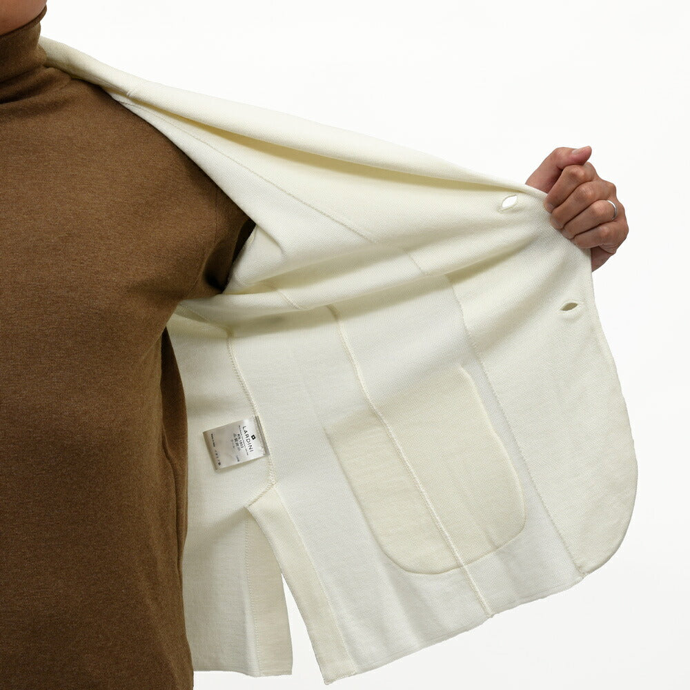 LARDINI（ラルディーニ） ウールミラノリブニットジャケット CNCJLJM56/CN65000 16062004109