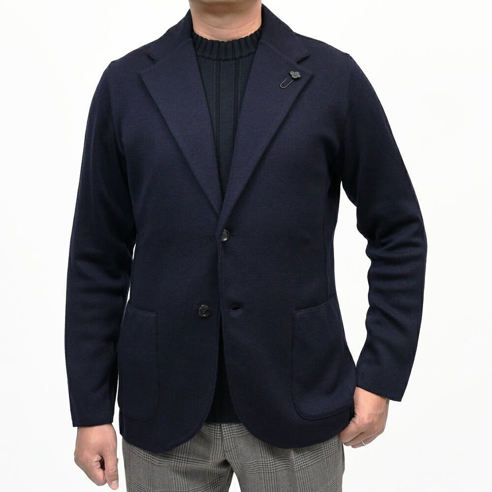 LARDINI（ラルディーニ） ウールミラノリブニットジャケット CNCJLJM56/CN65000 16062004109