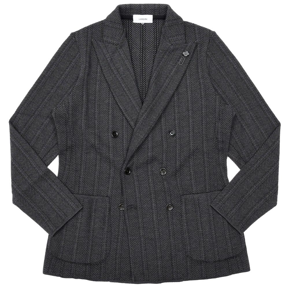 LARDINI（ラルディーニ） ウールヘリンボーンダブルニットジャケット CNJLJM57/AC67004 16062005109