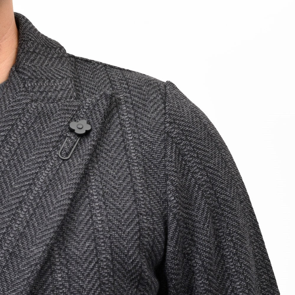 LARDINI（ラルディーニ） ウールヘリンボーンダブルニットジャケット CNJLJM57/AC67004 16062005109