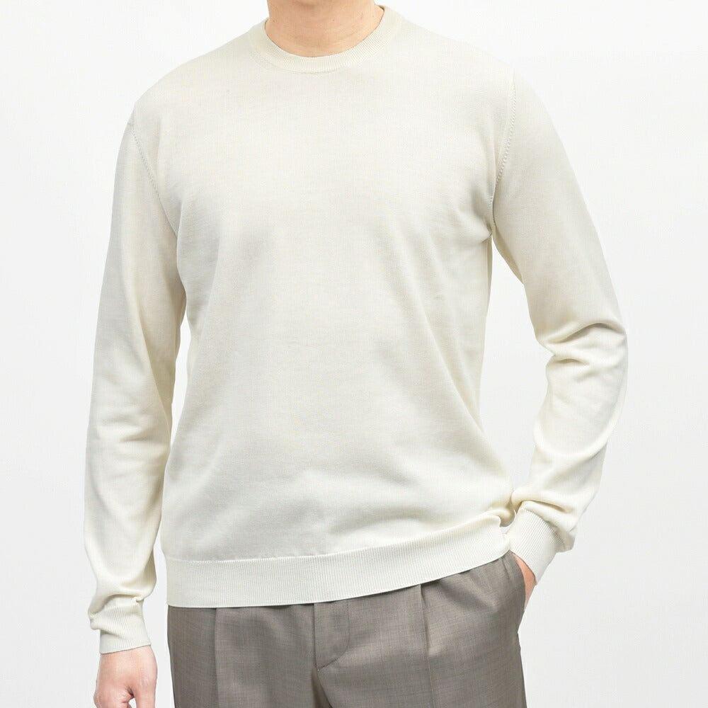 ZANONE（ザノーネ） 12ゲージコットンクレープクルーネックニット 472-55401(M) 16065300052