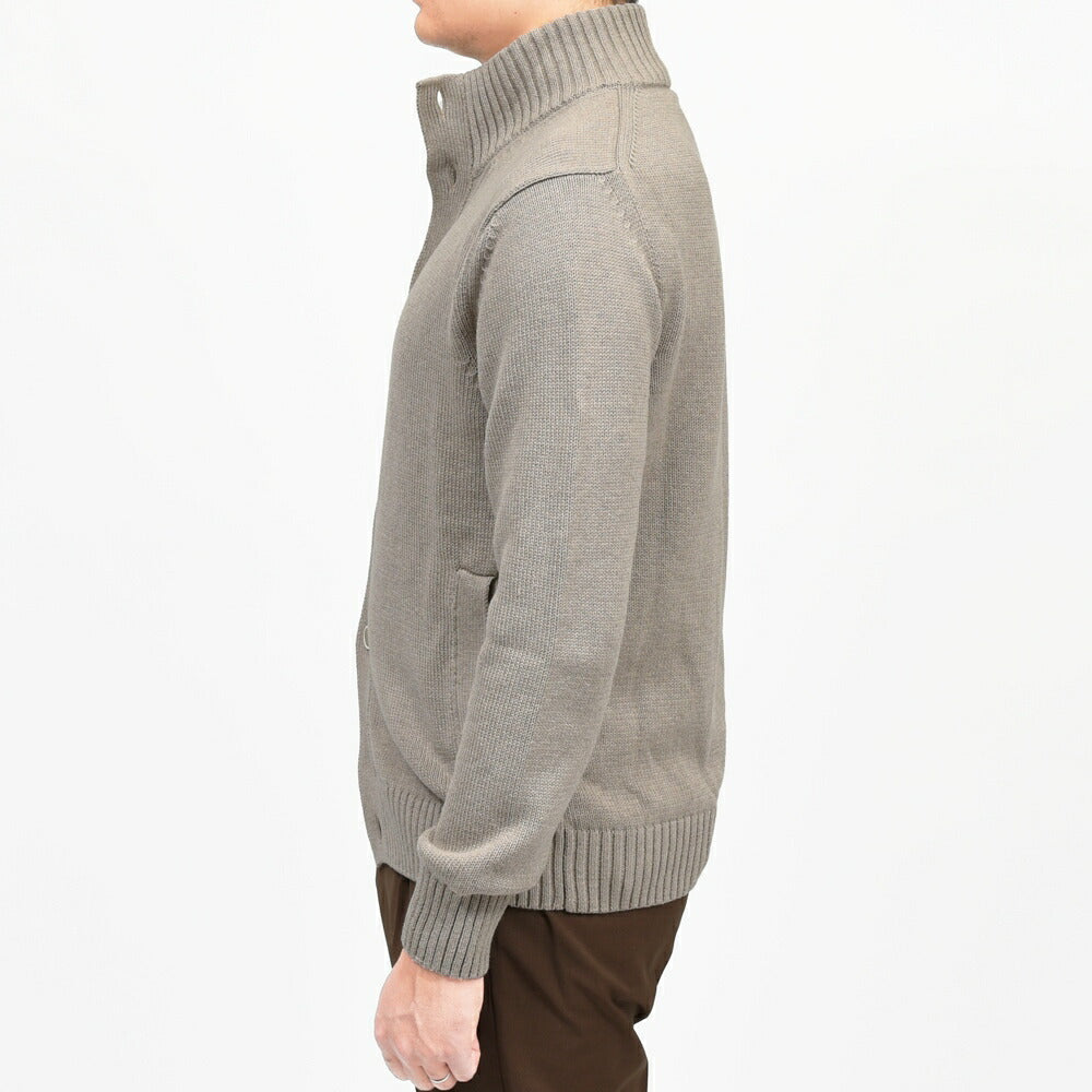 ZANONE（ザノーネ） 5ゲージソフトコットンスタンドカラーニットカーディガン CHIOTO/SLIM FIT/810150/ZN392/55602(M) 16065301052
