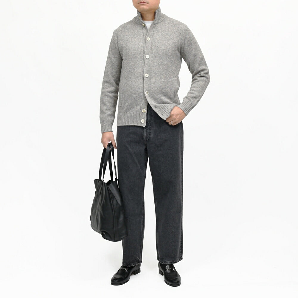 ZANONE（ザノーネ）5ゲージメランジウールスタンドカラーニットカーディガン CHIOTO/SLIM FIT/810130/ZN233/65801(M) 16066301052