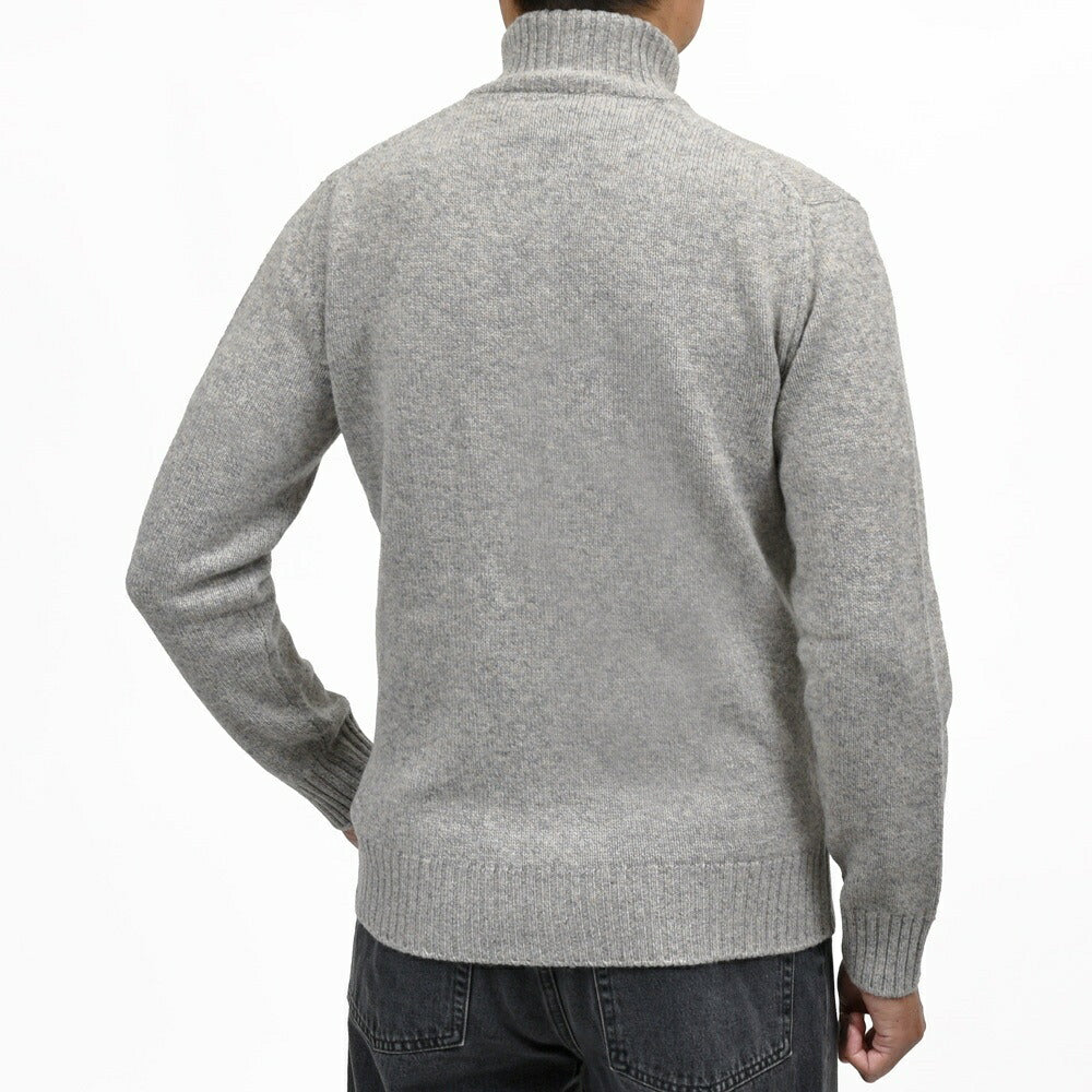 ZANONE（ザノーネ）5ゲージメランジウールスタンドカラーニットカーディガン CHIOTO/SLIM FIT/810130/ZN233/65801(M) 16066301052
