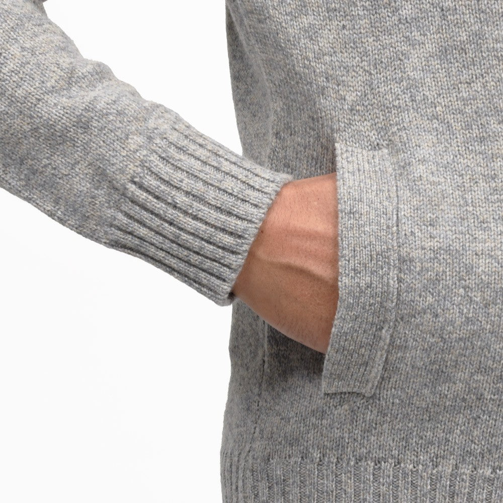 ZANONE（ザノーネ）5ゲージメランジウールスタンドカラーニットカーディガン CHIOTO/SLIM FIT/810130/ZN233/65801(M) 16066301052