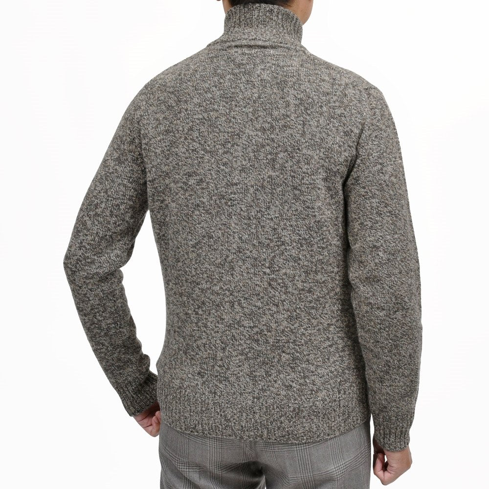 ZANONE（ザノーネ）5ゲージメランジウールスタンドカラーニットカーディガン CHIOTO/SLIM FIT/810130/ZN233/65801(M) 16066301052