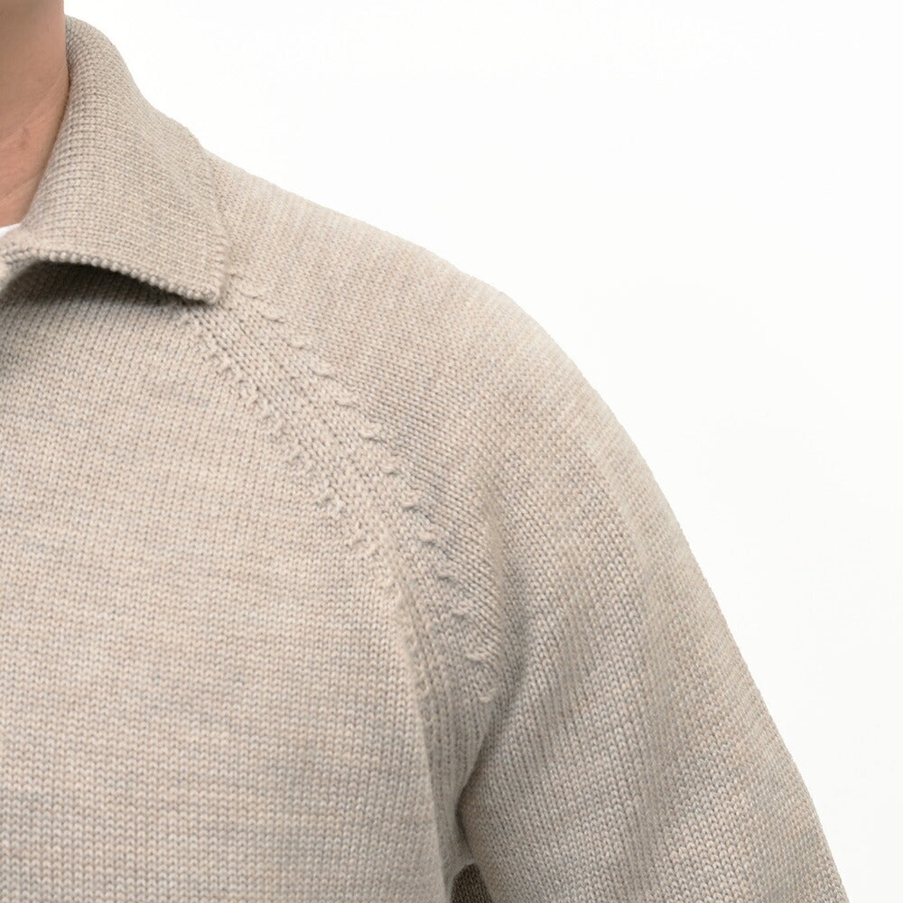 ZANONE（ザノーネ）5ゲージウールスキッパーニットポロ REGULAR FIT/472-65420(M) 16066302052