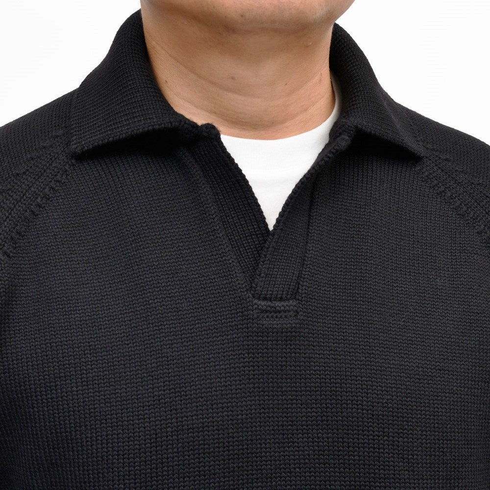 ZANONE（ザノーネ）5ゲージウールスキッパーニットポロ REGULAR FIT/472-65420(M) 16066302052