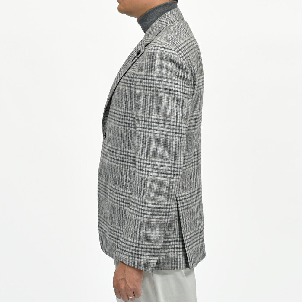 LARDINI（ラルディーニ） ROMAローマ ウールカシミアライトツィードオーバーチェック2Bジャケット CNJ6202Q/AAIF65517 17052006109