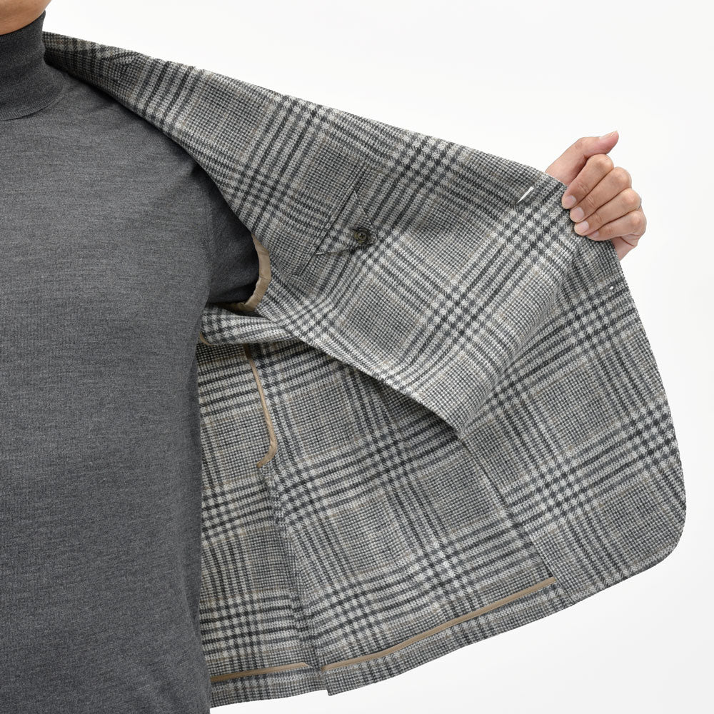 LARDINI（ラルディーニ） ROMAローマ ウールカシミアライトツィードオーバーチェック2Bジャケット CNJ6202Q/AAIF65517 17052006109