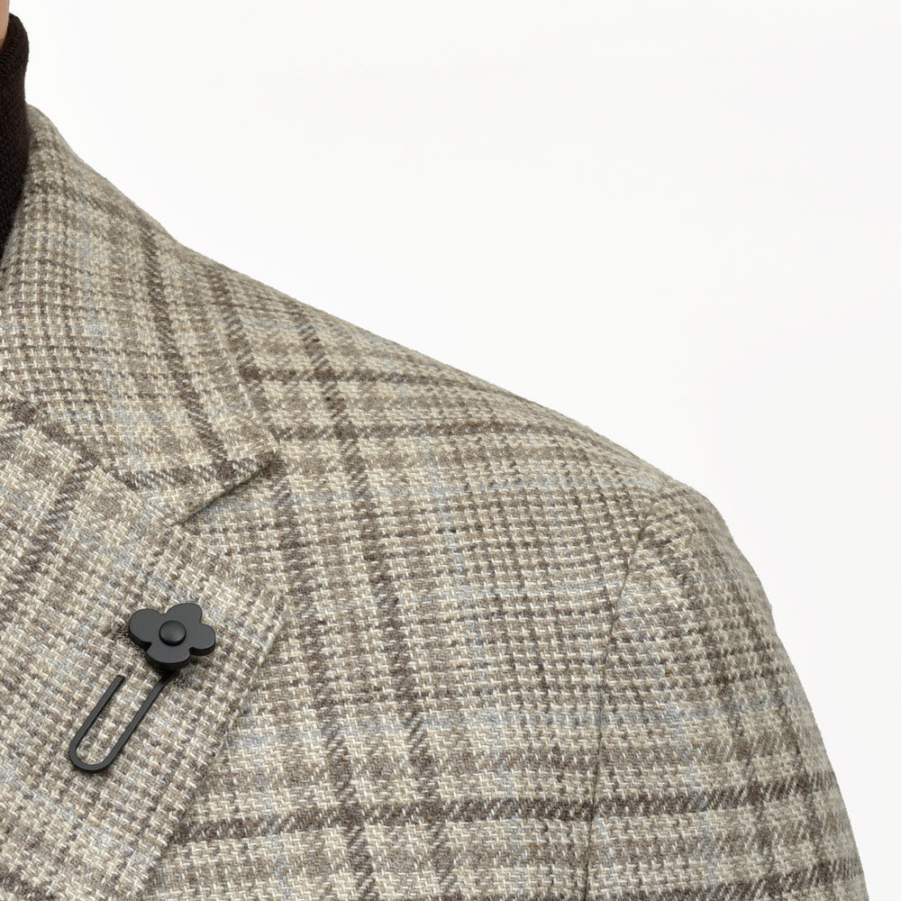LARDINI（ラルディーニ） ROMAローマ ウールカシミアライトツィードオーバーチェック2Bジャケット CNJ6202Q/AAIF65517 17052006109