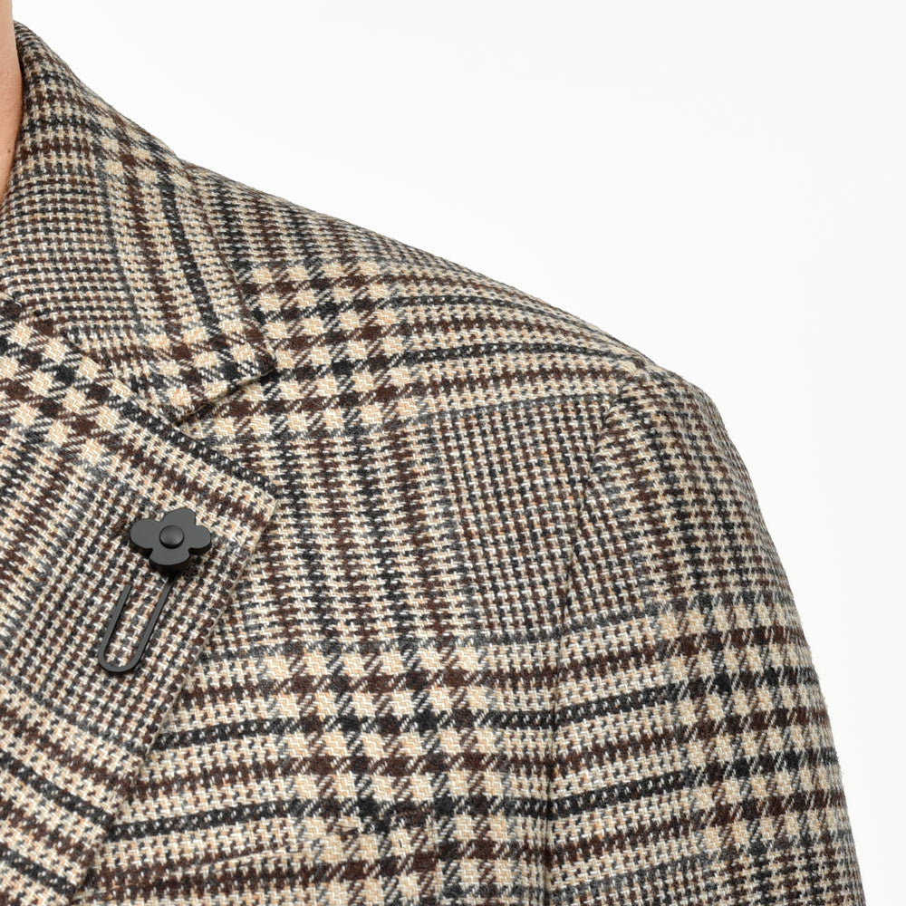 LARDINI（ラルディーニ） ROMAローマ ウールカシミアライトツィードオーバーチェック2Bジャケット CNJ6202Q/AAIF65517 17052006109