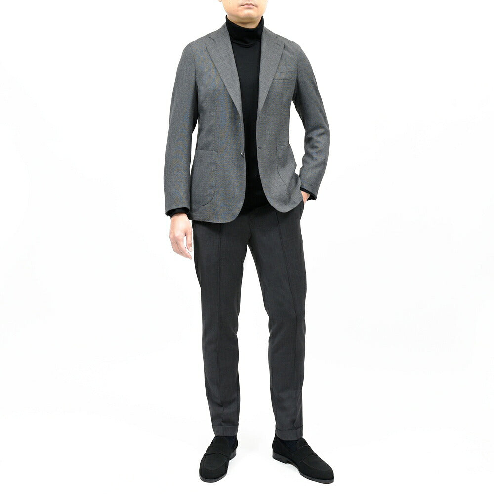 BARBA（バルバ） B ACTIVEビーアクティブ ウールホップサック2Bジャケット（メタルボタン） 487-41761 17052011052
