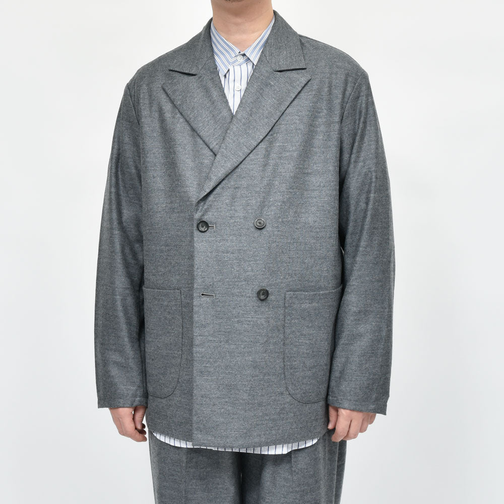 moncao（モンサオ） ウールナイロンフランネル4Bダブルジャケット M021367-W 17052401172