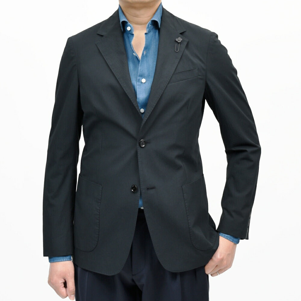 LARDINI（ラルディーニ） ROMAローマ コットンシルクストレッチシアサッカー2Bジャケット A6202Q6401 17061006109