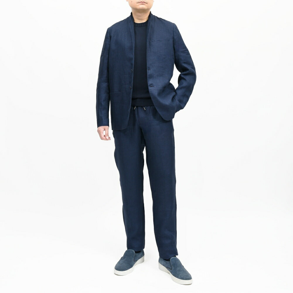 SEASE（シーズ） ELLEN BLAZER2.0 リネンコットンヘリンボーンスタンドカラージャケット JB033TN403 17061008039