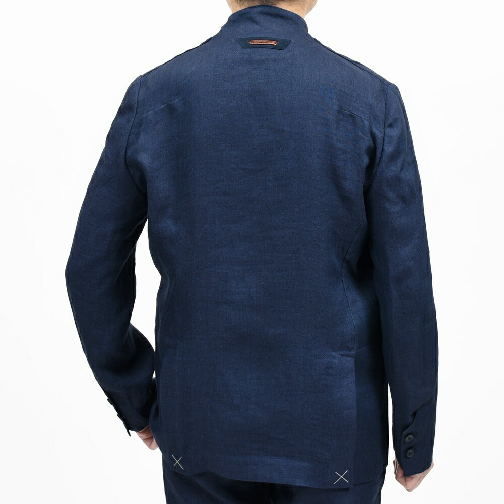 SEASE（シーズ） ELLEN BLAZER2.0 リネンコットンヘリンボーンスタンドカラージャケット JB033TN403 17061008039