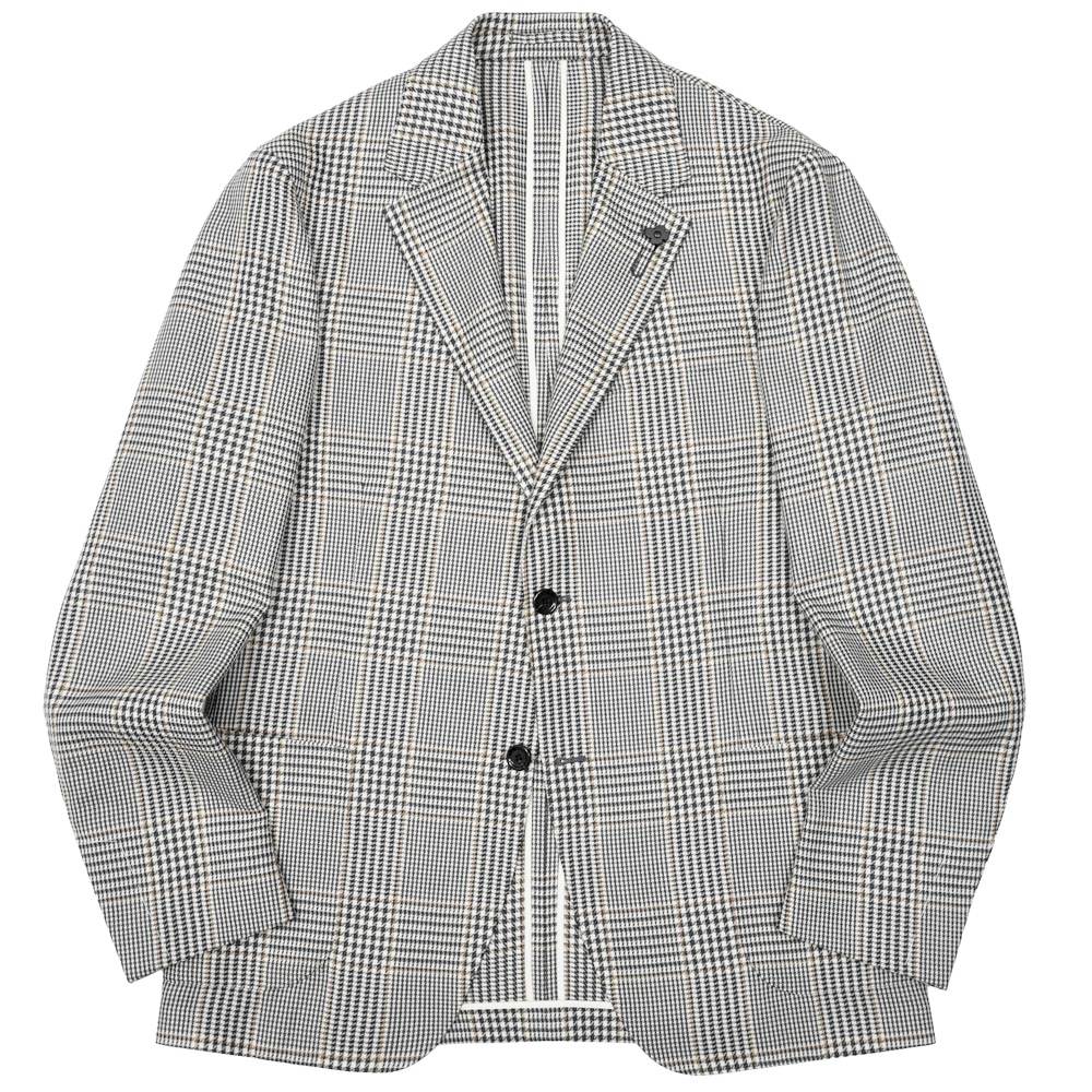LARDINI（ラルディーニ） ROMAローマ コットンリネンライトツィードグレンチェック2Bジャケット 6116-A6202Q6506 17065002109
