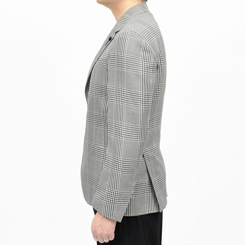 LARDINI（ラルディーニ） ROMAローマ コットンリネンライトツィードグレンチェック2Bジャケット 6116-A6202Q6506 17065002109