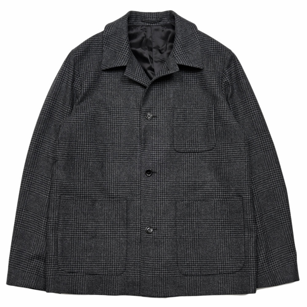 LARDINI（ラルディーニ）<br>STONE ウールカシミアグレンチェックアトリエジャケット 6216-4STONE7515 17066400109