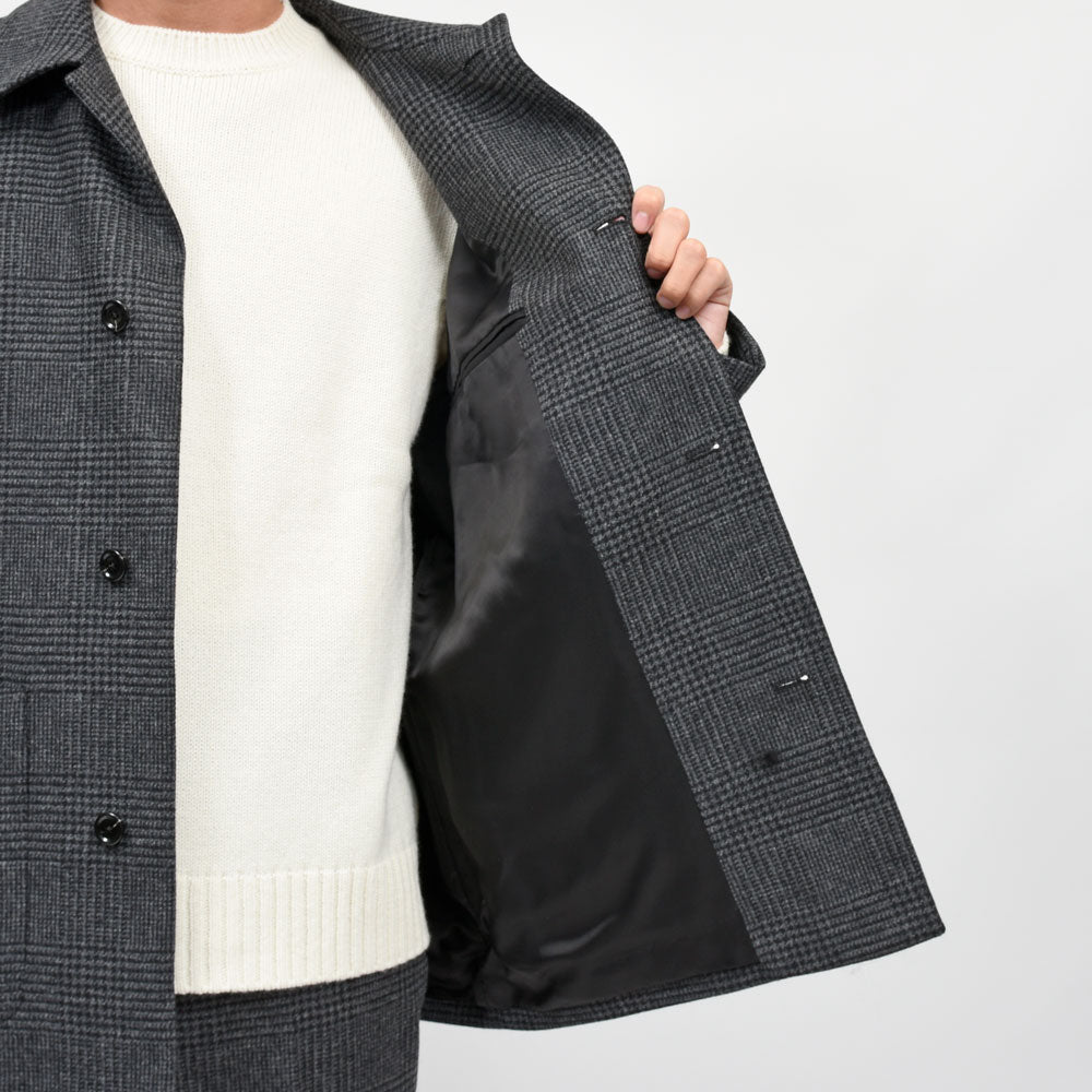 LARDINI（ラルディーニ）<br>STONE ウールカシミアグレンチェックアトリエジャケット 6216-4STONE7515 17066400109