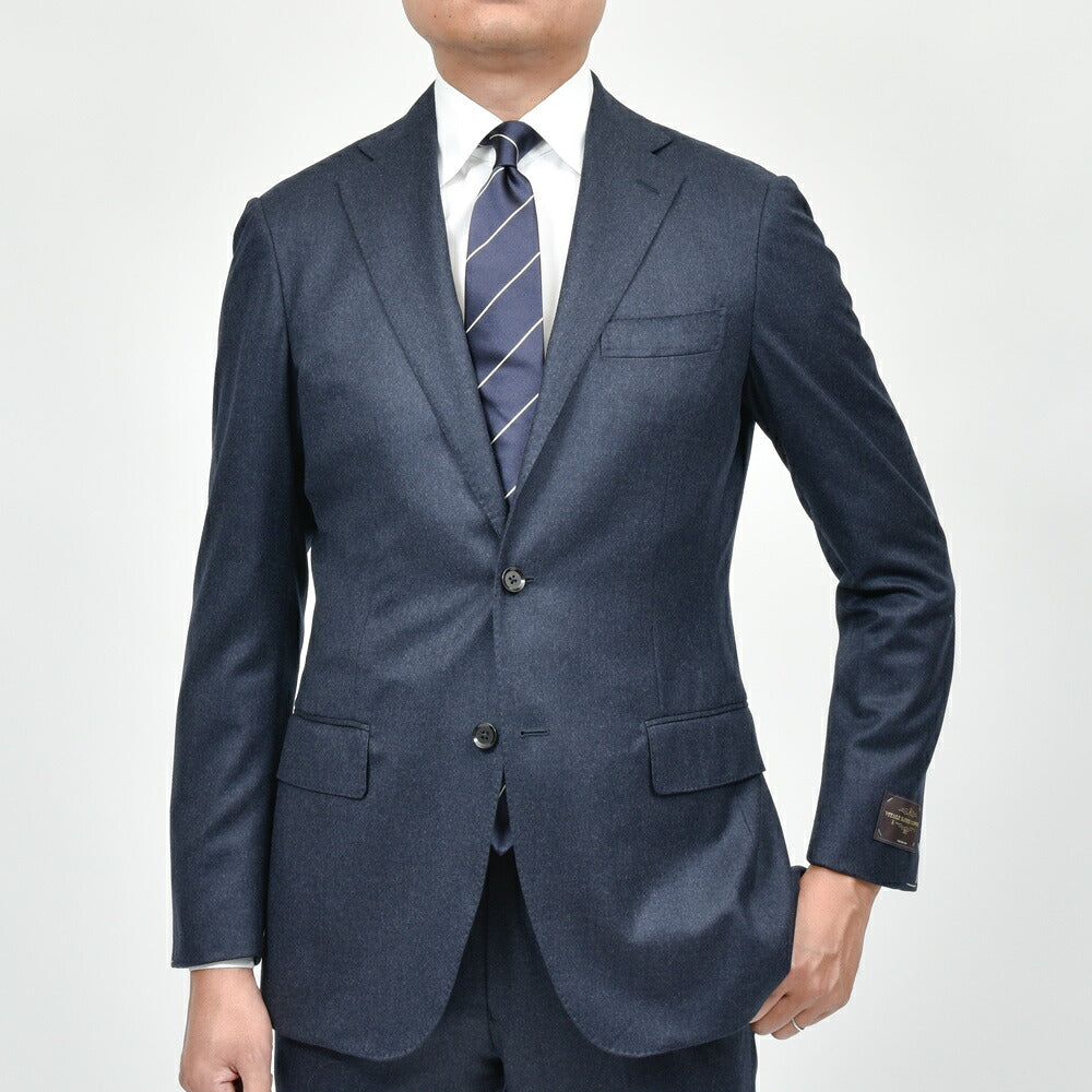 guji（グジ） ウールフランネル3B1プリーツスーツ MADE BY RING JACKET / VITALE BARBERIS CANONICO 17152203028