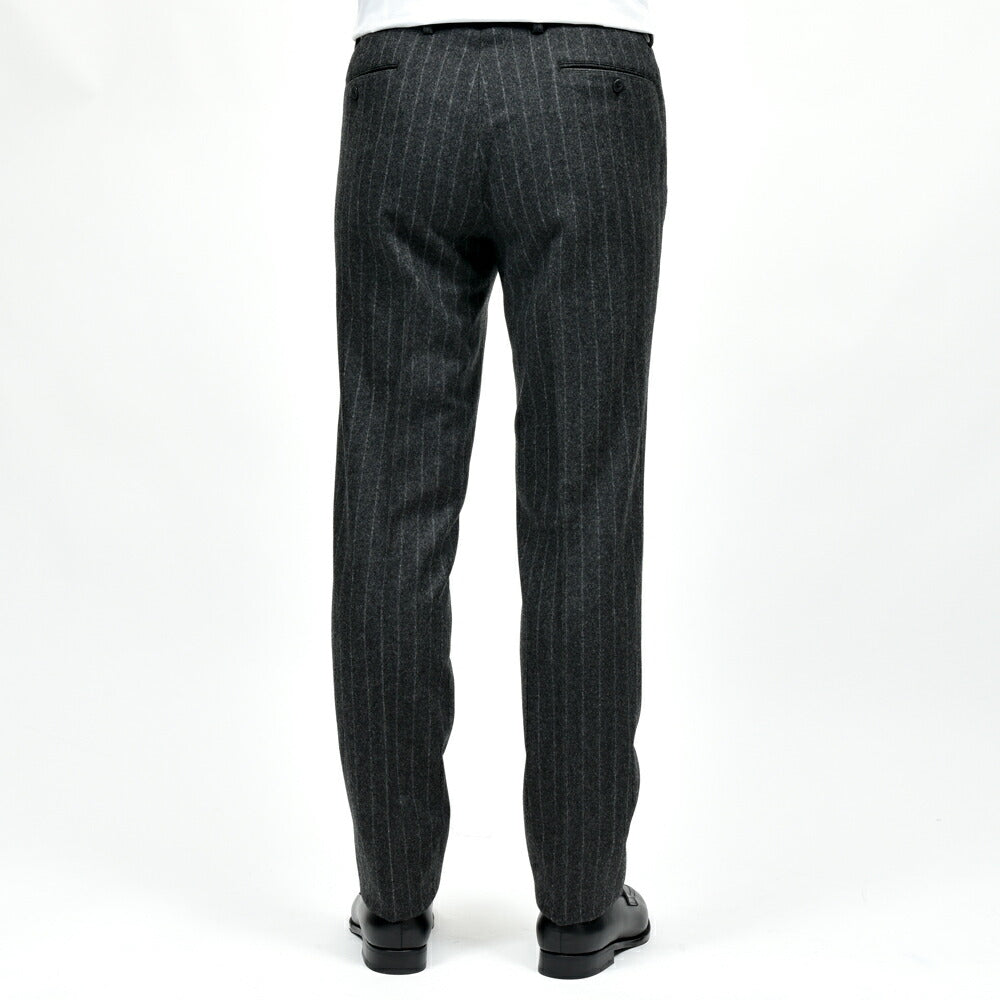 guji（グジ）ウールフランネルチョークストライプ3B1プリーツスーツ MADE BY RING JACKET / FOX BROTHERS - CBT5 17152204028