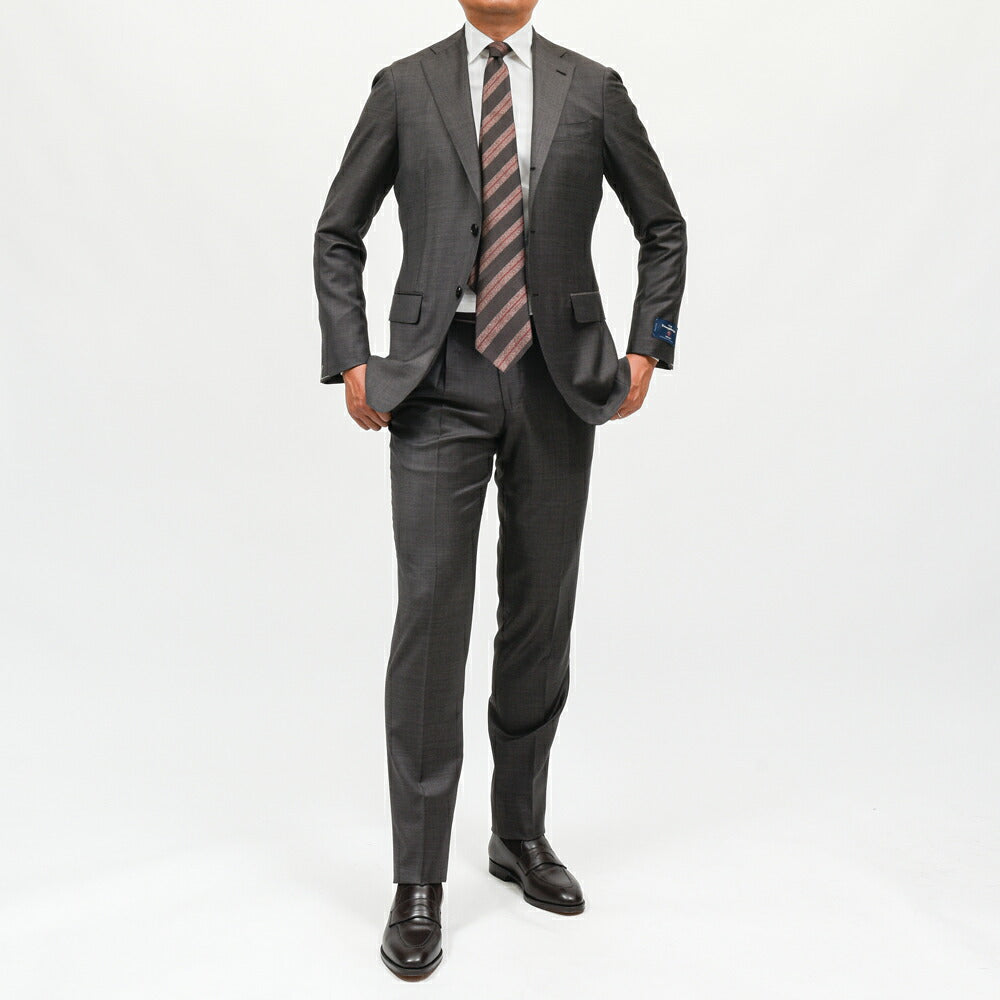 guji（グジ）ウールシャークスキン3B1プリーツスーツ MADE BY RING JACKET / Ermenegildo Zegna - TROFEO 17162207028